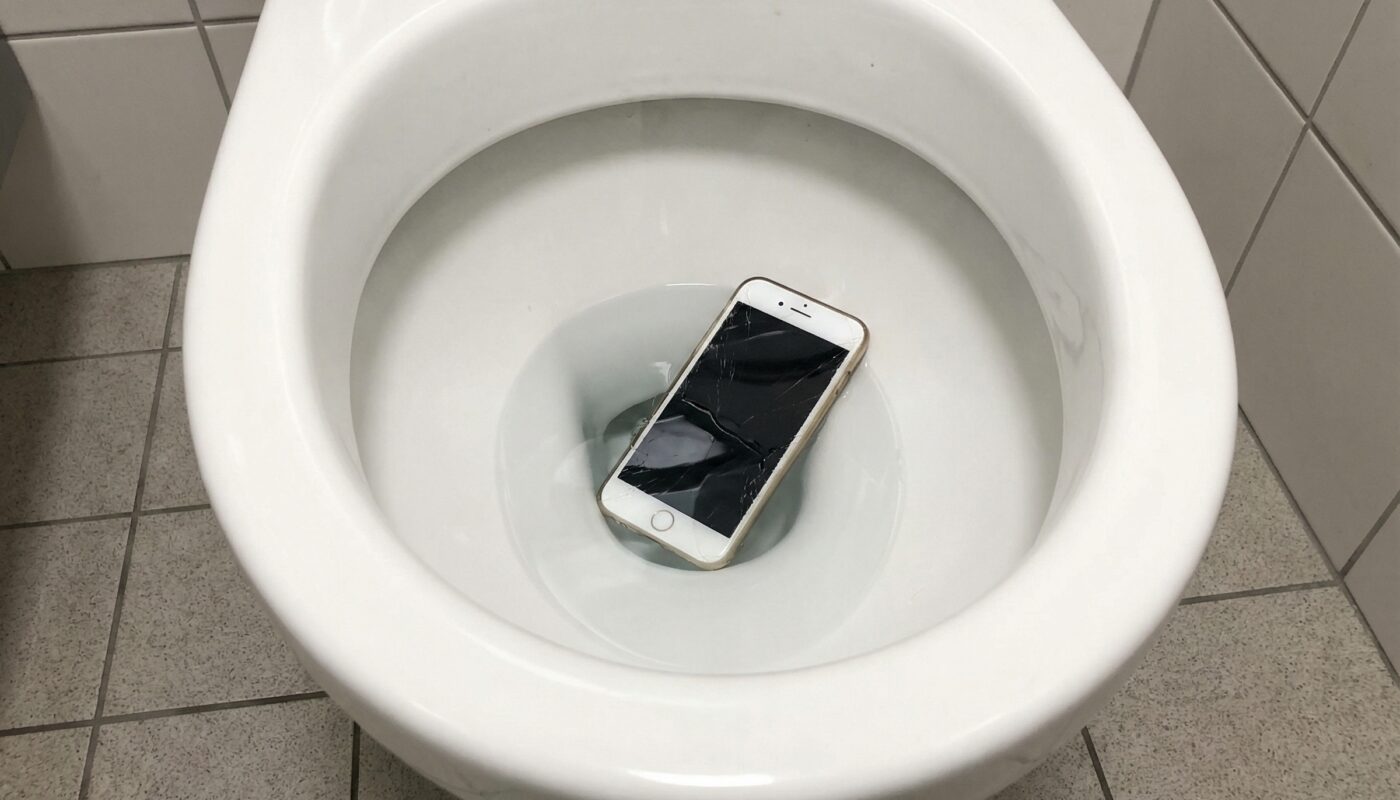 уронил в унитаз смартфон